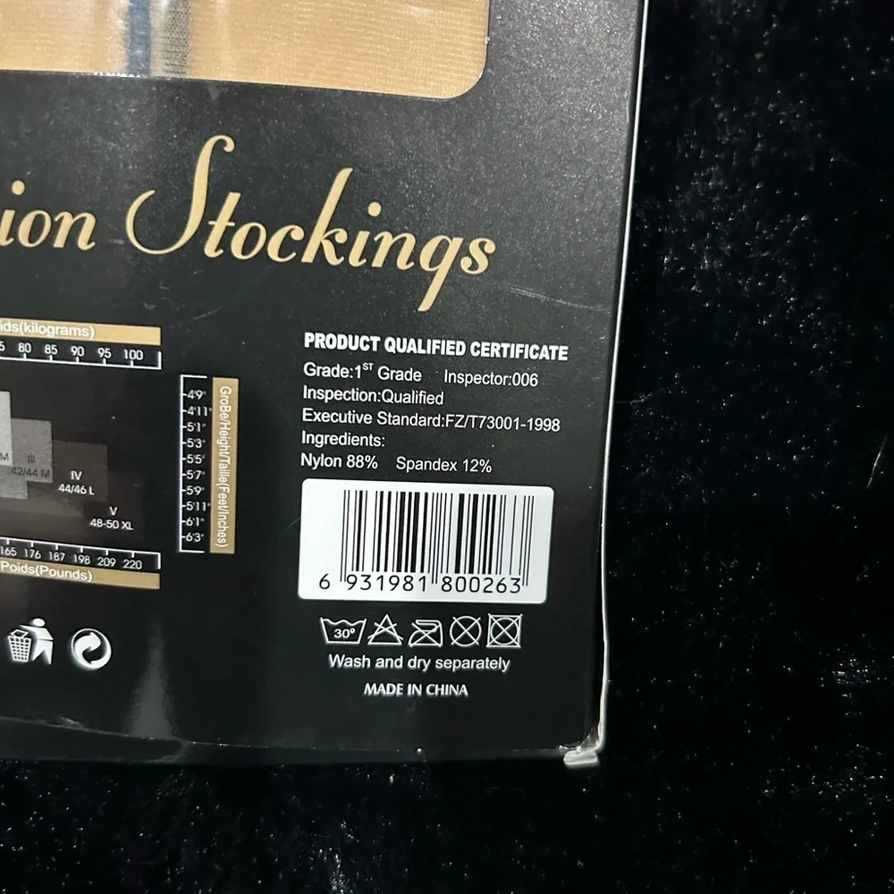 Beileisi Fashion Stockings Sheer Thigh-High Pantyhose Nylon Spandex NWT